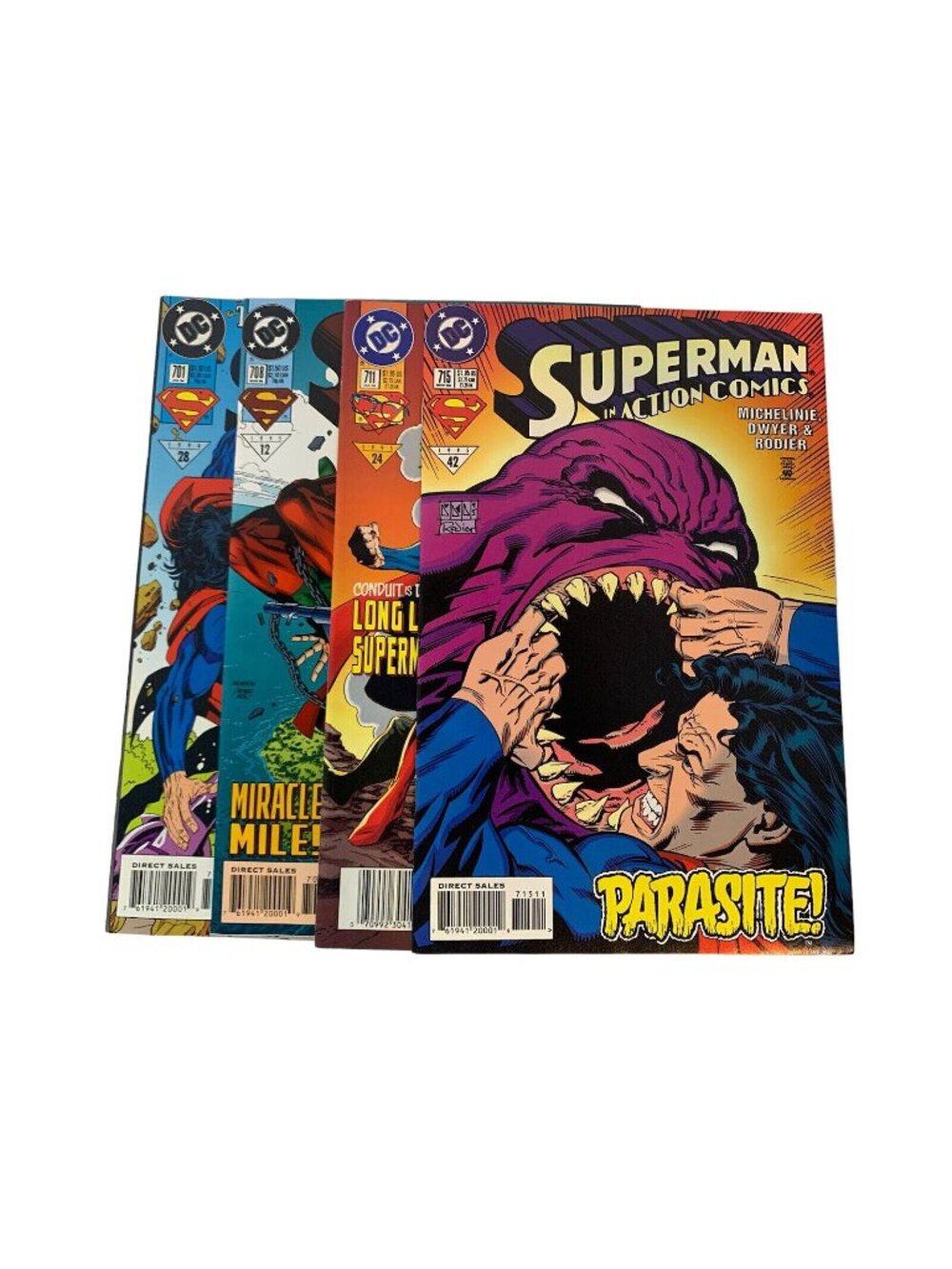 Superman in Action Comics Lot x4 DC 90s Vintage! Fall of Metropolis